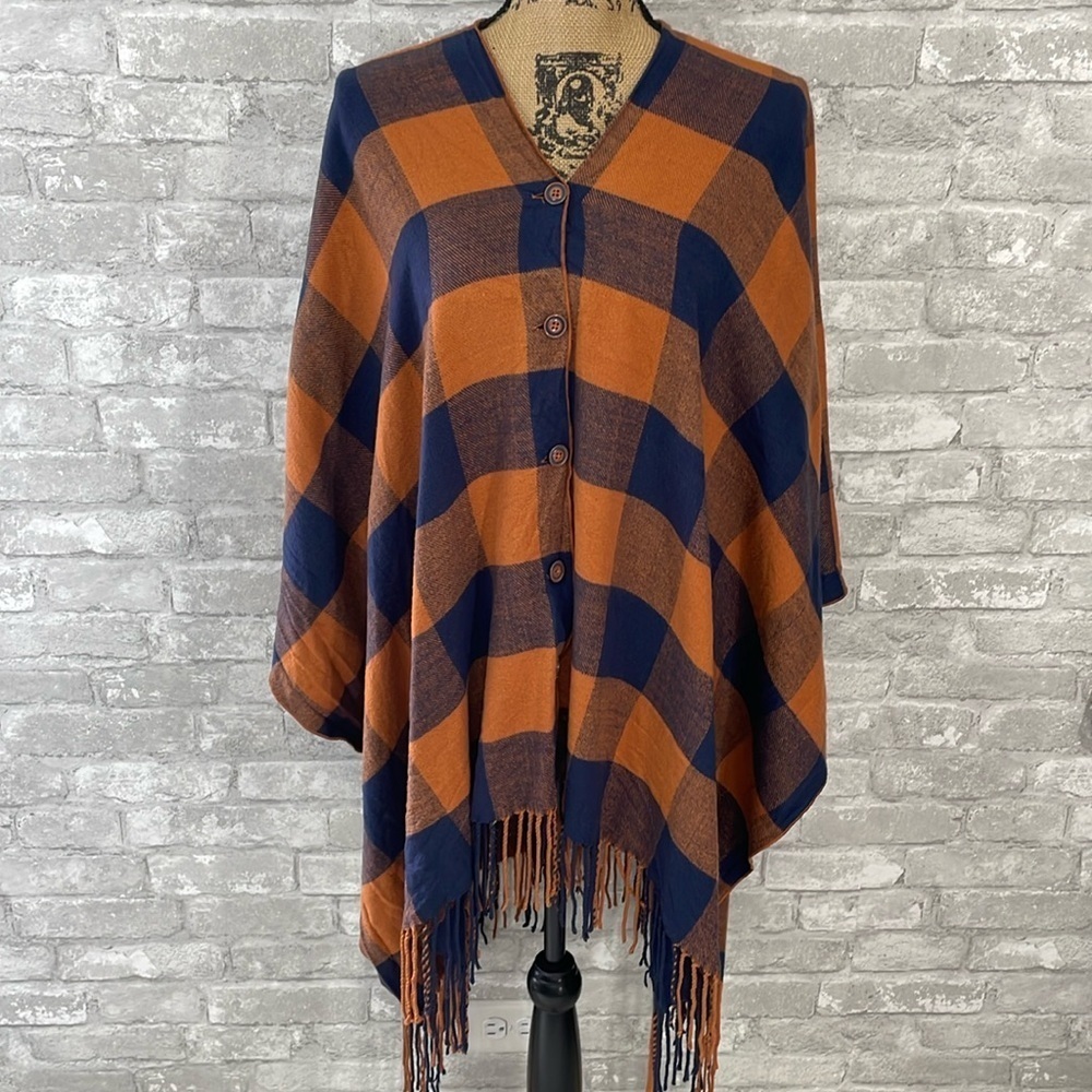 Matilda Jane Plaid Button Down Poncho